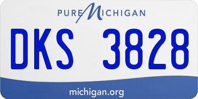 MI license plate DKS3828