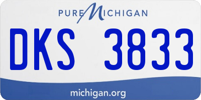 MI license plate DKS3833