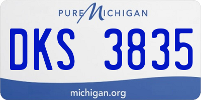 MI license plate DKS3835