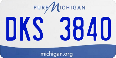 MI license plate DKS3840
