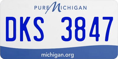 MI license plate DKS3847
