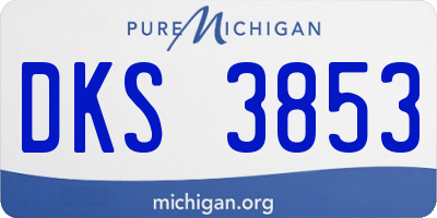 MI license plate DKS3853