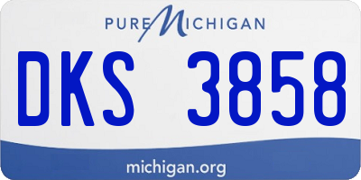 MI license plate DKS3858