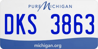 MI license plate DKS3863
