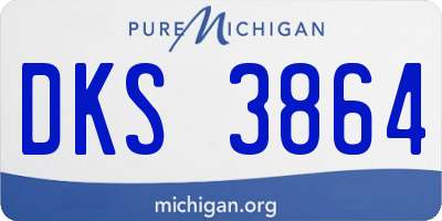 MI license plate DKS3864