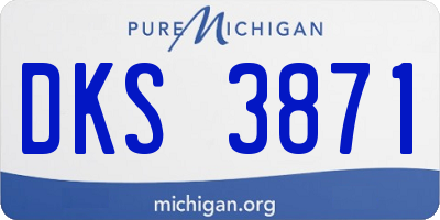 MI license plate DKS3871