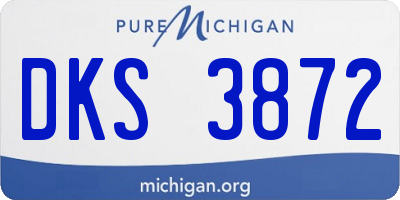 MI license plate DKS3872