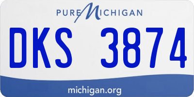 MI license plate DKS3874