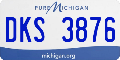 MI license plate DKS3876