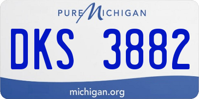 MI license plate DKS3882