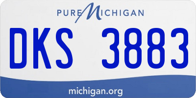 MI license plate DKS3883