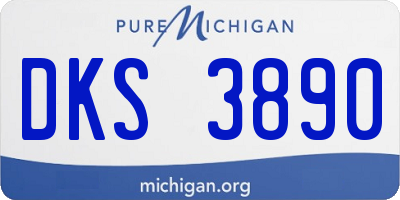 MI license plate DKS3890