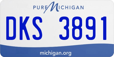 MI license plate DKS3891