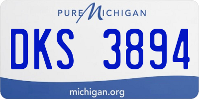 MI license plate DKS3894