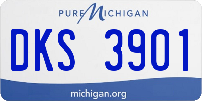 MI license plate DKS3901