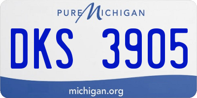 MI license plate DKS3905