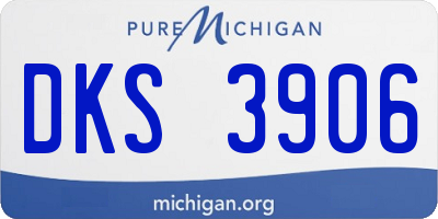 MI license plate DKS3906