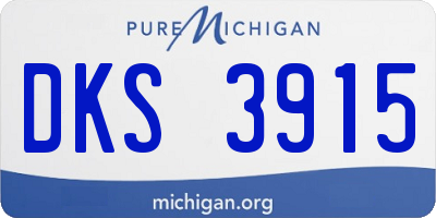 MI license plate DKS3915