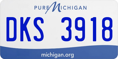MI license plate DKS3918