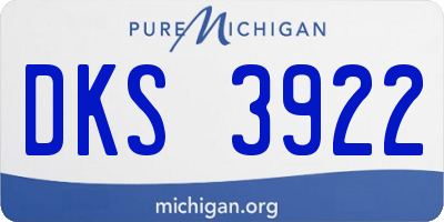 MI license plate DKS3922