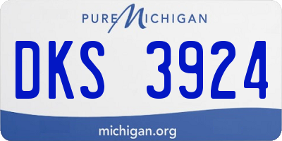 MI license plate DKS3924