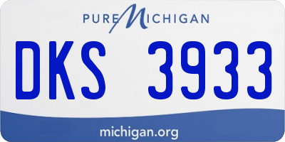MI license plate DKS3933
