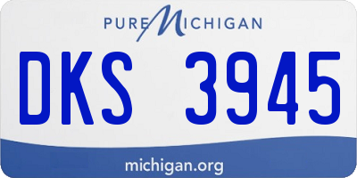 MI license plate DKS3945
