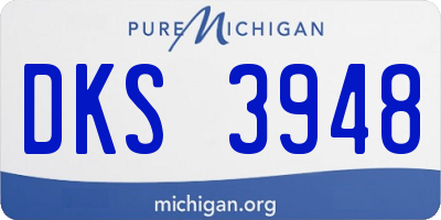 MI license plate DKS3948