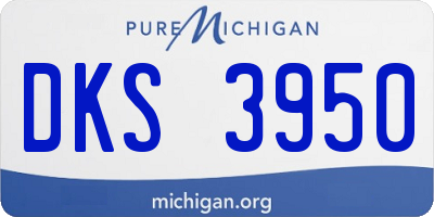 MI license plate DKS3950