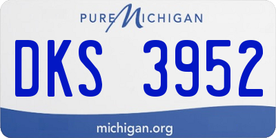 MI license plate DKS3952