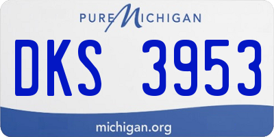 MI license plate DKS3953