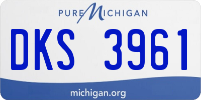 MI license plate DKS3961