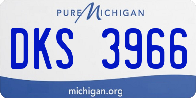 MI license plate DKS3966