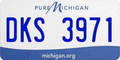 MI license plate DKS3971