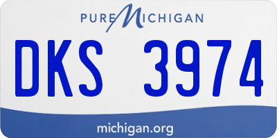 MI license plate DKS3974