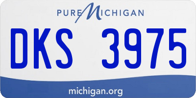 MI license plate DKS3975