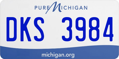 MI license plate DKS3984