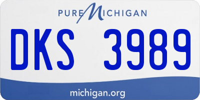 MI license plate DKS3989