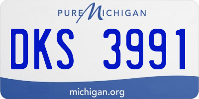 MI license plate DKS3991