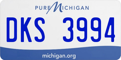 MI license plate DKS3994
