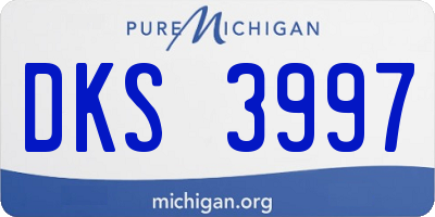 MI license plate DKS3997
