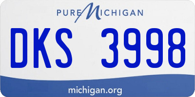 MI license plate DKS3998