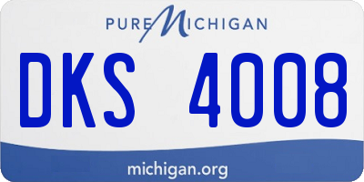 MI license plate DKS4008