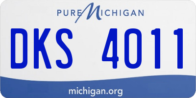 MI license plate DKS4011