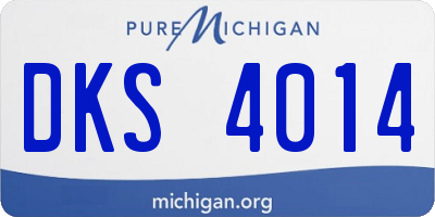 MI license plate DKS4014