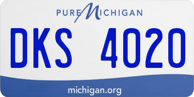 MI license plate DKS4020