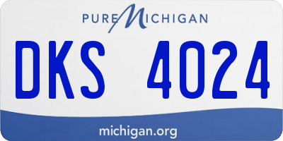 MI license plate DKS4024