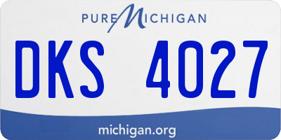 MI license plate DKS4027