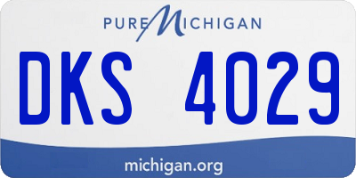 MI license plate DKS4029