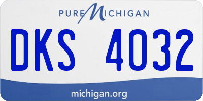 MI license plate DKS4032